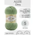 Пряжа Alize Diva (Ализе Дива) 852-зеленый
