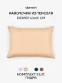 Комплект из 2-x наволочек из тенселя Darwin премиум 40х60 см, цвет Пудра