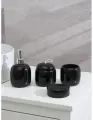 SAVANNA Набор аксессуаров для ванной комнаты SAVANNA Monro, 4 предмета, мыльница, дозатор для мыла 450 мл, стакан, баночка, чёрный