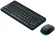Комплект юеспроводная клавиатура и мышь Logitech MK245, черный, с регулируемой подставкой