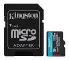 Карта памяти Kingston MicroSDXC 128GB Canvas Go! Plus G4 UHS-I U3 V30 A2, с SD-адаптером