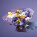 Букет Гиацинт Рейнбоу Микс 5шт Высота 30см в коробке и аквабоксе от Простоцветы