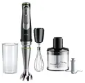 Блендер Braun MQ9135XI, погружной, черный/серебристый