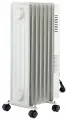 Масляный радиатор РЕСАНТА ОМ-5Н, CN, 1 кВт, 15 м², колеса в комплекте, белый