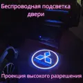 Проекция логотипа авто/Беспроводная подсветка логотипа Mitsubishi на двери/Светильник высокого разрешения с двери авто (1 шт.)