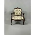 Кресло георгина, красное дерево (mahogany wood), текстиль, цвет орех ASD (коричневый)