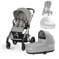 Детская коляска 2в1 Cybex Balios S Lux, цвет Stone Grey SLV RC & CRC / 2025 (Серый)