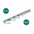Бордюр металлический оцинкованный AQUADRENAG BORDFIX 1200*50*45*1,5 мм, 10 штук