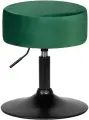 Пуф Dobrin DANNY BLACK (зеленый велюр (MJ9-88))