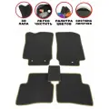 Комплект ковриков EVA/ЭВА для FORD FOCUS II Рестайлинг, (Форд Фокус 2 Рестайлинг), 2008-2011 гг, с 3Д лапой, черный ромб с бежевым кантом