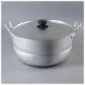 Кастрюля 8 л алюминиевая, металлическая крышка, цвет хромированный
