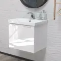 Тумба подвесная под раковину Ультраглянцевая Вега 60 Компакт