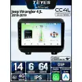 Магнитола Jeep Wrangler 4 JL 2018-2019 Teyes CC4L 6/64GB, штатная магнитола, IPS экран, DSP, 4G, Wi-Fi, 2 DIN