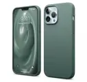 Elago для iPhone 13 Pro Max чехол Soft silicone (Liquid) Midnight Green