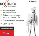 Смеситель Rossinka RS46-51 с гигиеническим душем, встраиваемый