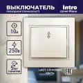 Переключатель Intro Plano 1-103-02 одноклавишный 10А-250В IP20 СУ слоновая кость