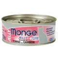 Monge Cat Jelly консервы для кошек (кусочки в желе) Тунец и креветки, 80 г. упаковка 24 шт