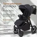 Коляска прогулочная до 22 кг Peppy Marco black, накидка на молнии