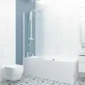 Шторка на ванну GWMPKB020P601N 65x148 см, цвет фурнитуры белый матовый, стекло бесцветное закаленное 6 мм
