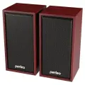 Фронтальные колонки Perfeo Cabinet, 2 колонки, махагон