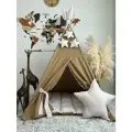 Вигвам для детей с ковриком, коричневый с серым. SWEET HOME for kids