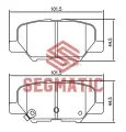 SEGMATIC SGBP2567 Колодка торм диск зад Mitsubishi Outlander 2.0 2012-, Mitsubishi Asx 1.6 2010-, Mitsubishi Outlande