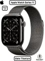 Умные часы Apple Watch Series 11 46mm Slate Titanium Case, Slate Milanese Loop S/M, GPS + Cellular, MFD34