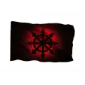 Флаг Звезда Хаоса Вархаммер Warhammer 40000, 90х135 см на сетке для улицы, для флагштока