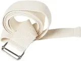Ремень для йоги (8 шт!) RamaYoga хлопковый Де люкс, белый, 200 см