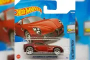 Модель коллекционная HOT WHEELS Alfa romeo 8C completizione, red (длина модели 6-10 см)