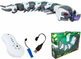 Игрушечная сколопендра, робот на радиоуправлении для детей, двигающаяся интерактивная игрушка с пультом, реалистичная фигурка со звуковыми, световыми эффектами и эффектом пара для сюжетно-ролевых игр