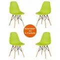 Комплект стульев 4 шт. TetChair CINDY (EAMES) (mod. 1801), оливковый