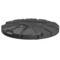 Крышка Роса-2 для дачных колодцев сплошная (чёрная), не складывается
