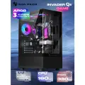 Корпус Invader Q8 + 3 ARGB вентилятора + закаленное стекло, ATX, Micro-ATX, Mini-ITX