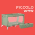 Манеж кровать детский CARRELLO Piccolo, складной, 125х65 см, зеленый