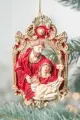 Ёлочная игрушка-медальон образы рождества - святое семейство, полистоун, 13 см, Kurts Adler E0870