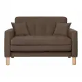 Диван-кровать Остин, прямой, 122*77*78, спальное 100*191, велюр шоколад, Зара браун