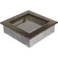 Решетка каминная Kratki Standard Чёрная латунь 17x17