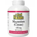 Магний цитрат в капсулах, Natural Factors, Magnesium Citrate, 150мг, 180 шт.