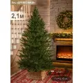 Елка искусственная новогодняя литая высокая 210 см, высокая ель для помещений, Поезд Ёлок
