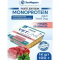 Влажный корм CHESTER VetLine Monoprotein для взрослых собак паштет из говядины со шпинатом 100 г х 14 шт