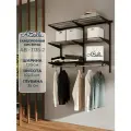 Гардеробная система, гардеробная Abelle AB-1135-2 черный, Металл, 126х102,5х35см