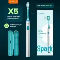 Электрическая зубная щетка Soocas Spark (2 насадки), Green, зеленый