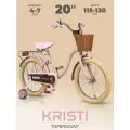 Велосипед двухколесный детский 20, рост 115-130 см, на 4 года 5 лет 7 лет, для девочки, TOPEMOUNT KRISTI