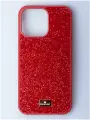 Чехол Swarovski для iPhone 14 Pro Max, силиконовый / Красный
