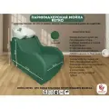 Парикмахерская мойка RedPouf Retro c белой раковиной в зеленом цвете