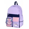 Рюкзак Brauberg Pastel, с термонашивками в комплекте, Lazy cat, сиреневый, 40х29х14 см