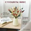 Сухоцветы для декора Букет из сухоцветов Сухоцветы для вазы Стабилизированные цветы для декора( Хлопок, Лаванда, Гипсофила, Пампасная трава, Эвкалипт, Пшеница, Лагурус сухоцвет)
