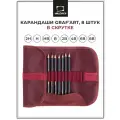 Набор карандашей Малевичъ Graf'Art 8 шт в пенале-скрутке, бордо
