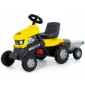 Каталка-трактор с педалями Turbo (жёлтая) с полуприцепом 89328 Полесье /1/